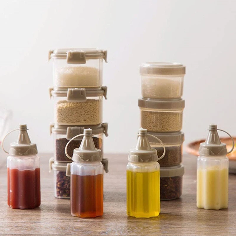 

4 шт., портативная коробка для приправ, мини-бутылка для соевого соуса