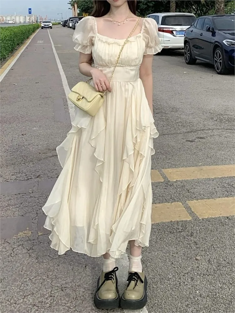 

Женское шифоновое однотонное вечернее миди, 2022