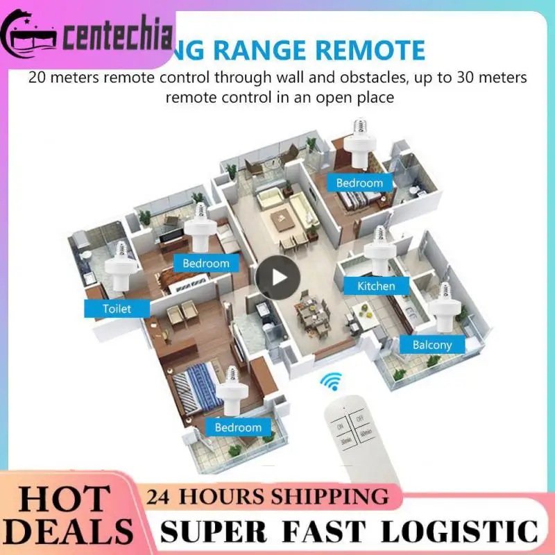 

Smart Light Bulbs Adapter Smart Home With Remote Controller Lamp Socket E27 Lamp Holder Base E26 E27 Lamp Bases Bulb Base Holder