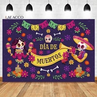 laeacco day of the dead backdrop mexican fiesta sugar skull dia de los muertos dress up birthday portrait photography background