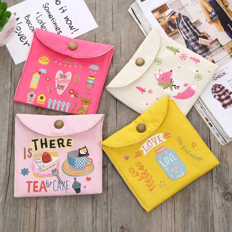 

Mini Sanitary Pad Storage Bag Small Ladies Cosmetic Bag for Travel Storage Box Girls Student