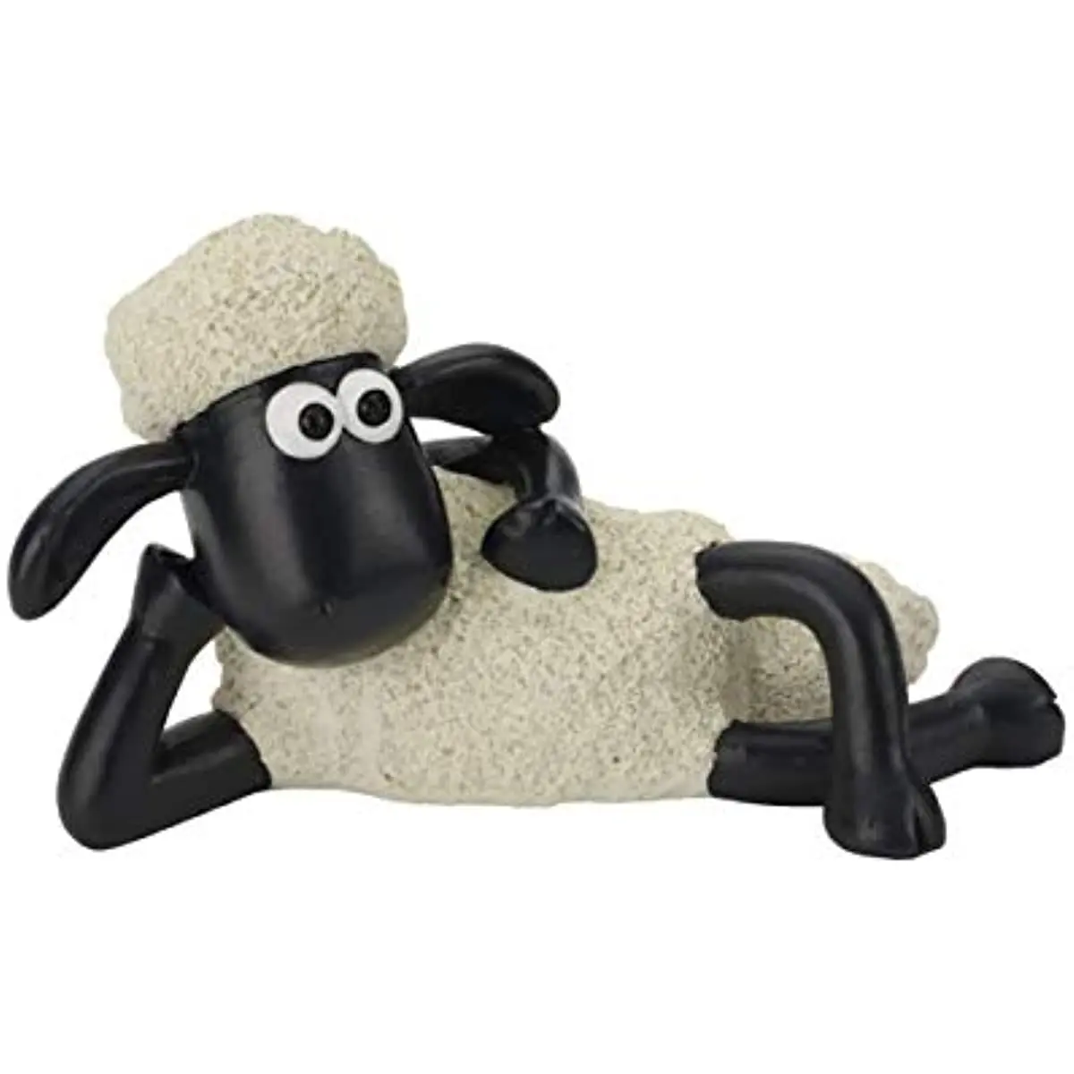 

La Hacienda Aardman, Shaun the Sheep Lying Down Garden Décor Ornament Ornamnent, Mixed, H13 x W10 x D23cm