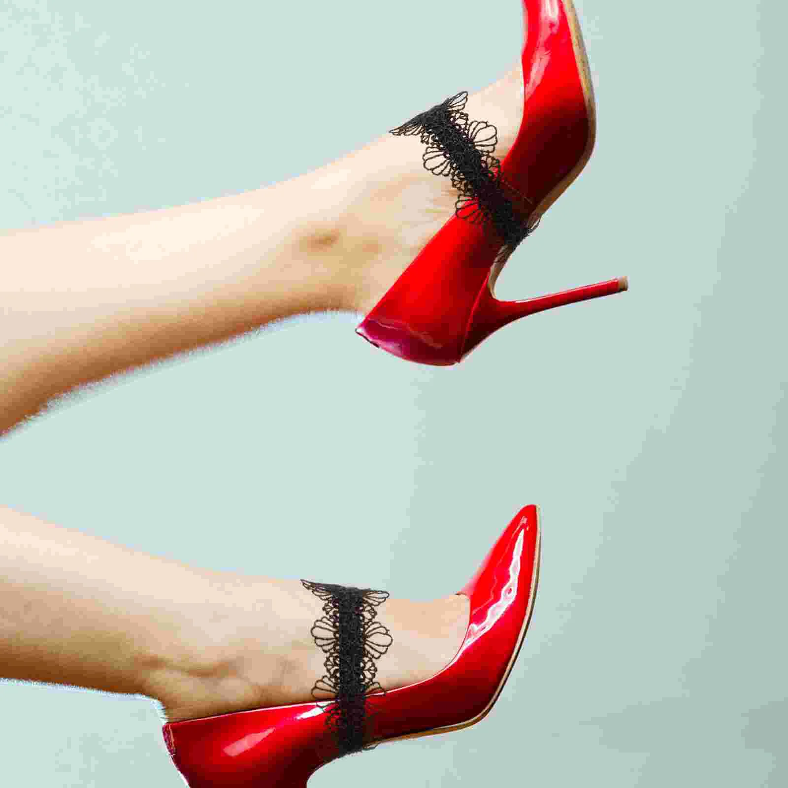 1 Pair Elastic High Heels Shoe Strap Anti Loose High Heels Ankle Lace Straps for Women