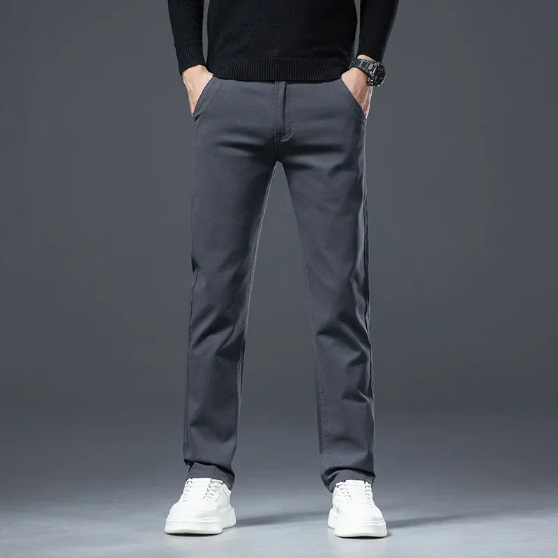 Высококачественные утягивающие повседневные деловые мужские брюки новый сезон