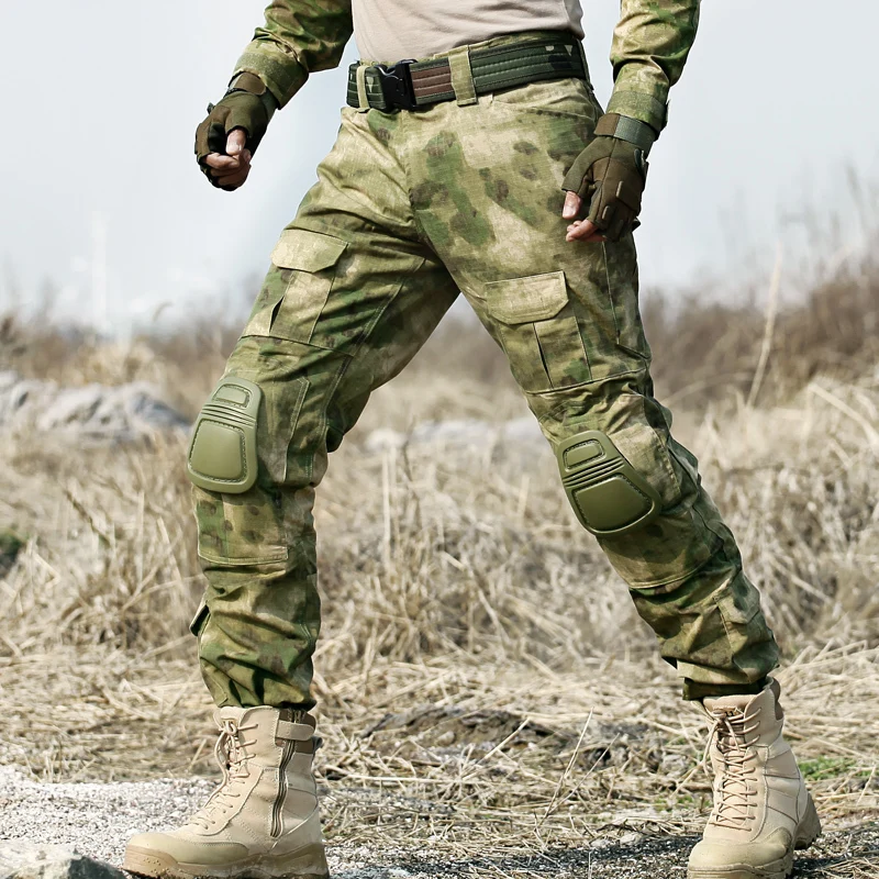 

Military Tactical Pants Men Camouflage Pantalon Frog Cargo Pants Knee Pads Work Trousers Army Hunter SWAT Combat Trousers