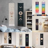 Buddhist Yoga Rainbow Chakra Tapestry Meditation Cosmic Energy Center Black Wall Hanging Bedroom Home Decor