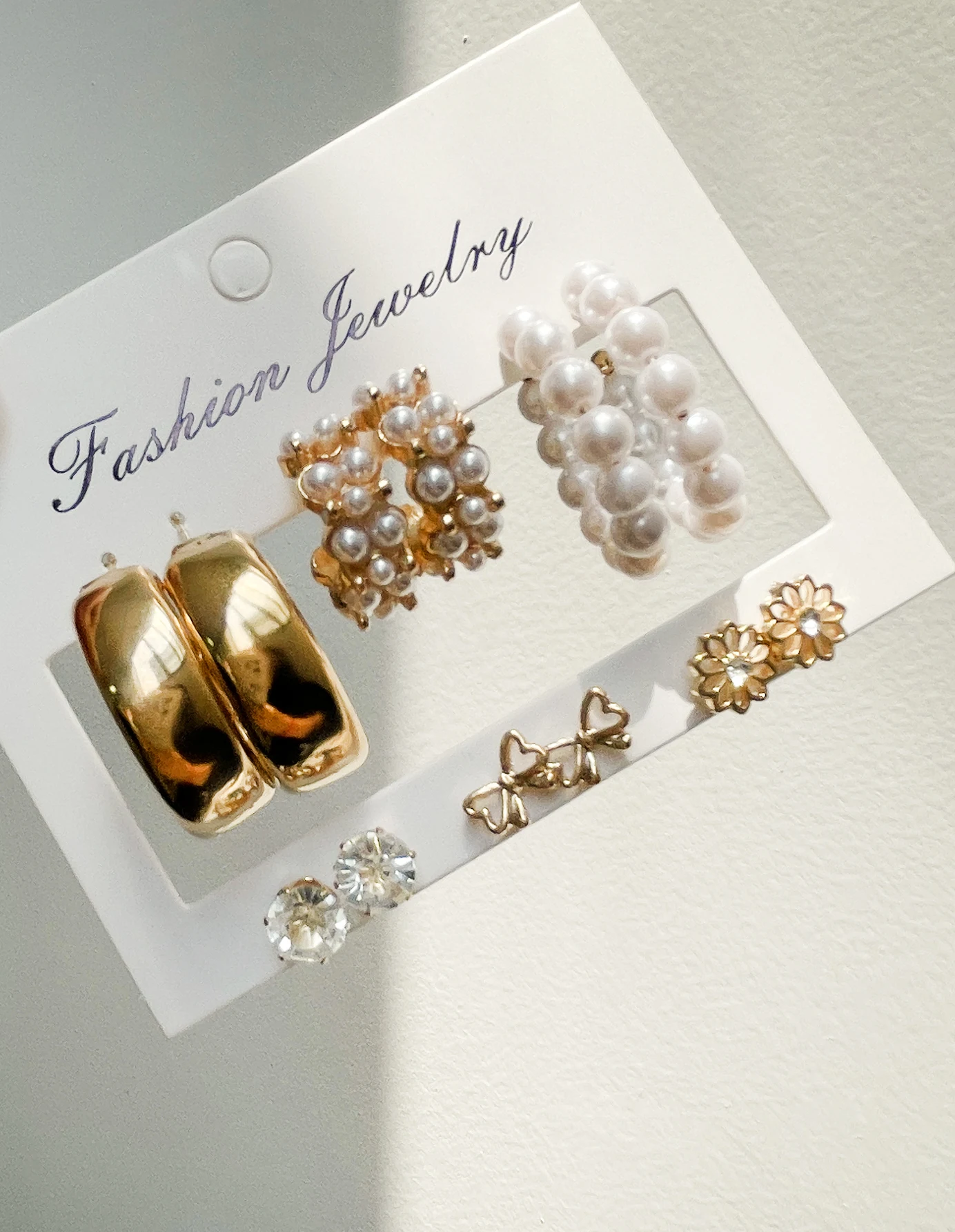 12 шт. изысканный бант цветок модный сплав искусственный жемчуг набор сережек