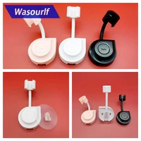 wasourlf wall mounted shower holder stick up gel adjustable plastic black white pink color for bathroom retail or wholesale