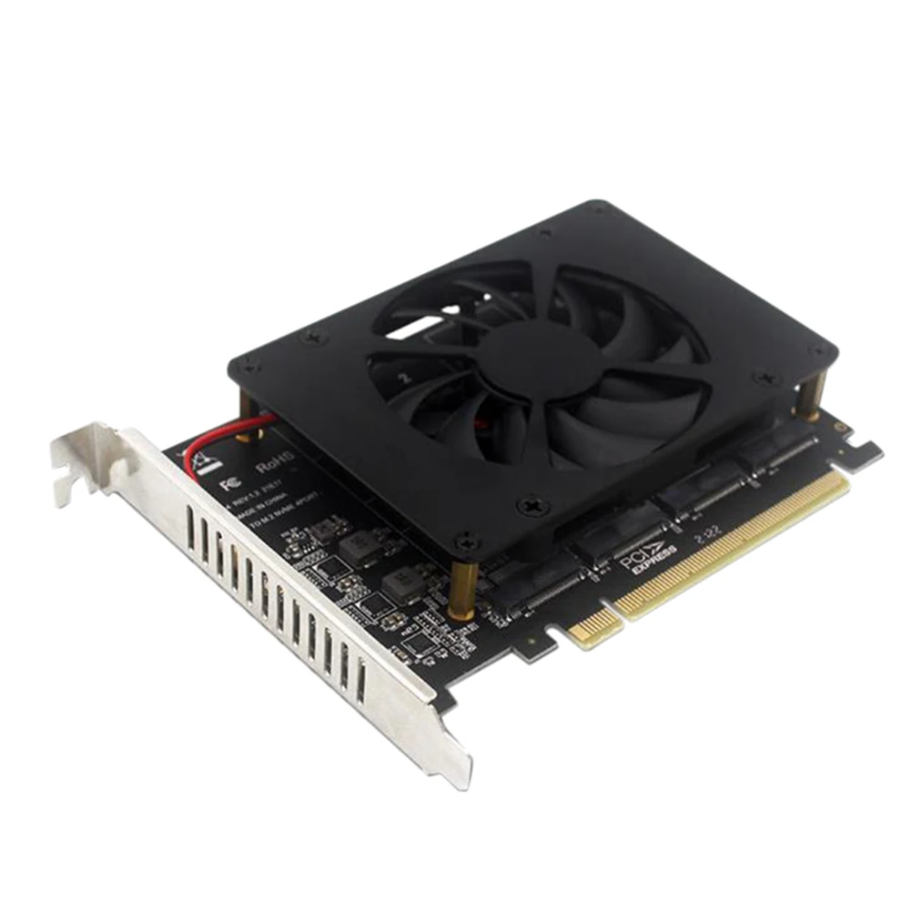 PCIEX16 NVME M2 MKEY SSD RAID-массив Адаптер расширения Материнская плата Разделенная карта