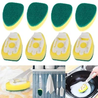 8 pieces dish wand refills replacement sponge heads scouring scrubber pads heavy duty dish wand sponge for kitchen sink cleanin