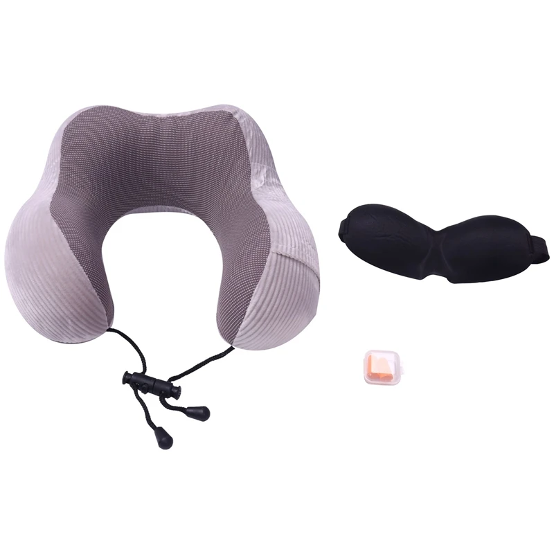 

BMDT-Travel Pillow Memory Foam With 360-Degree Head Support Comfortable Neck Pillow With Storage Bag Lightweight Traveling Pillo