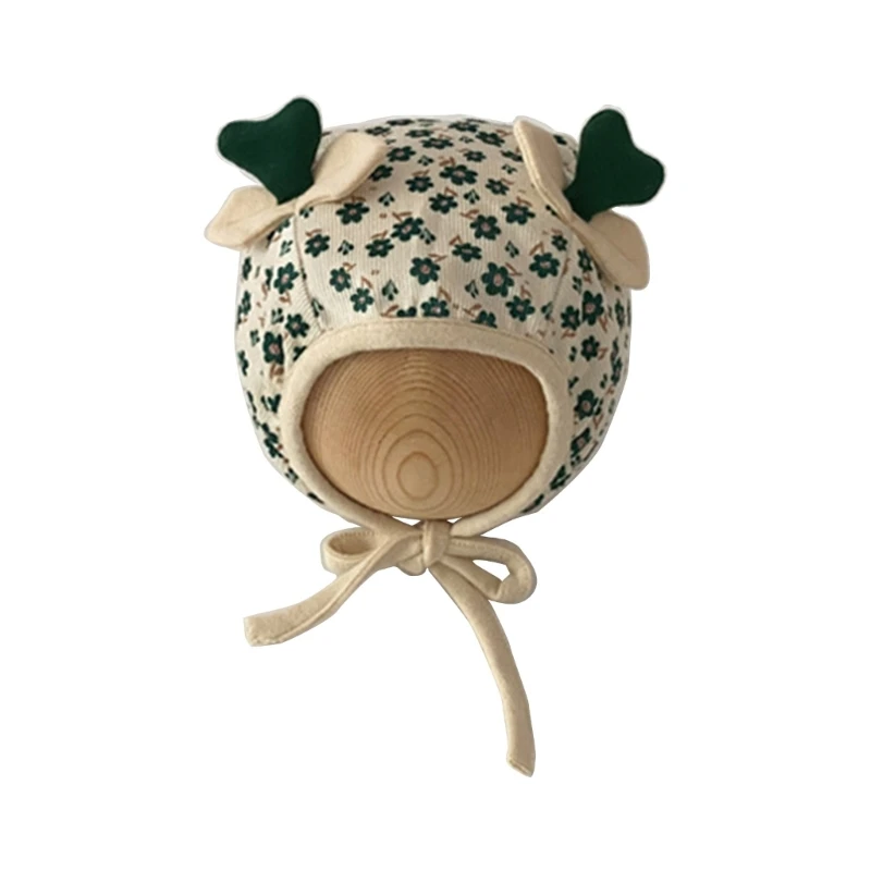 

Trendy Baby with Floral Design, Newborn Beanie Cap Lightweight and Breathable Headwear for 5-18 Month Olds