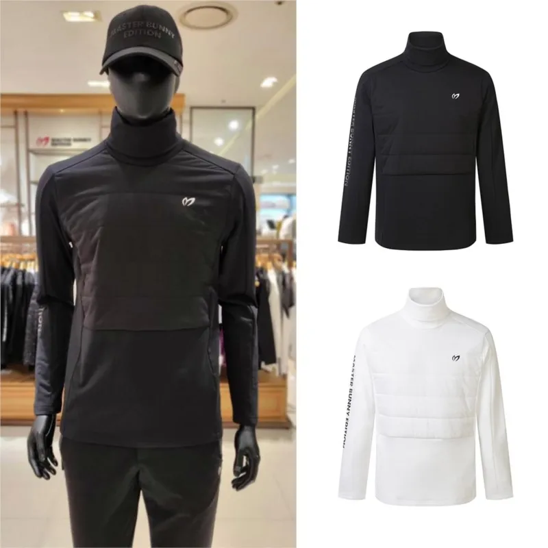 Golf Thickened Casual Turtleneck Tops Long Sleeve Soft Thermal Shirts for Men （The same style for Women）