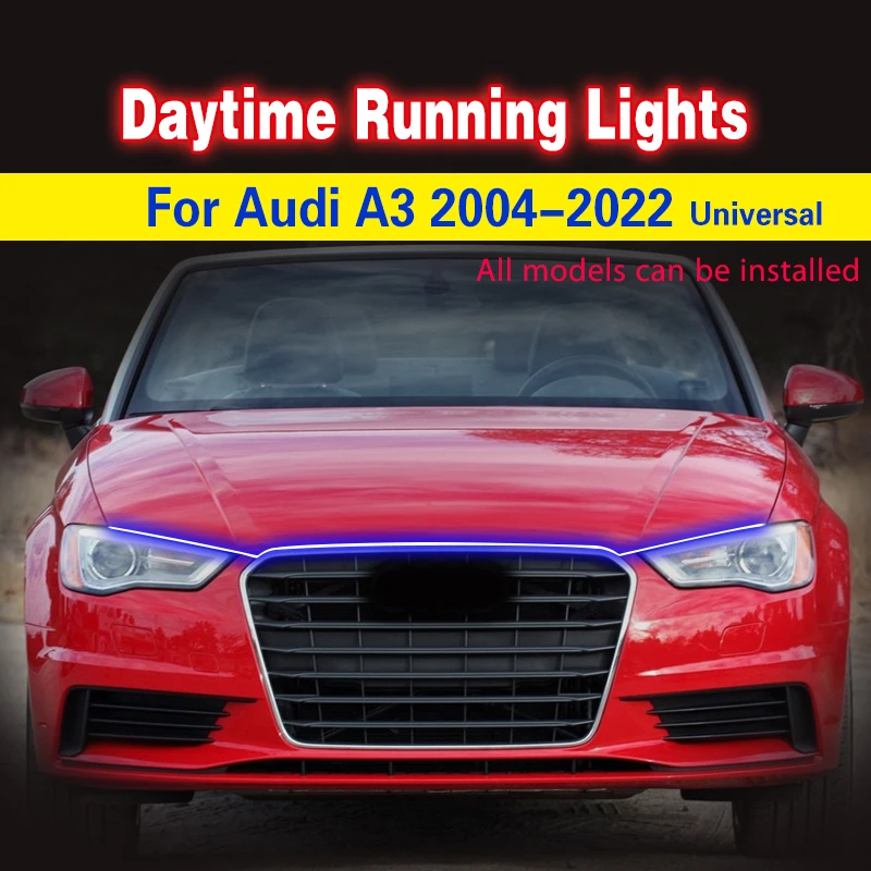 1 шт. для Audi A3 2004-2022 светодиодные дневные ходовые огни DRL универсальные