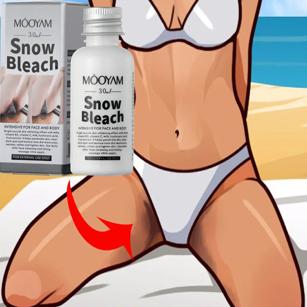 

MOOYAM Snow Bleach Cream Armpit Female Private Inner Thigh Whitening Cream Bleaching Skin Care Product 30ml Black Removing Serum