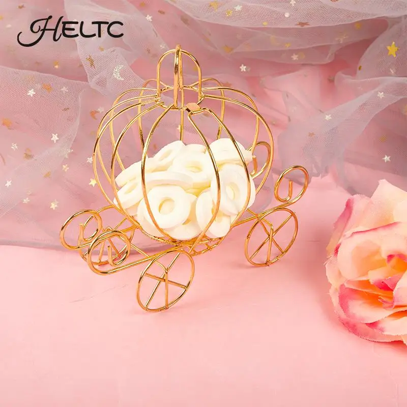 Pumpkin Cart Metal Candy Box Christmas Party Decor Supplies Party Favor Kids Gift