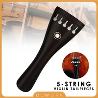 5 strings 44 violin tailpiece ebony fiddle tail piece r j style paris eye inlay diy violin replacement 5 string instruments