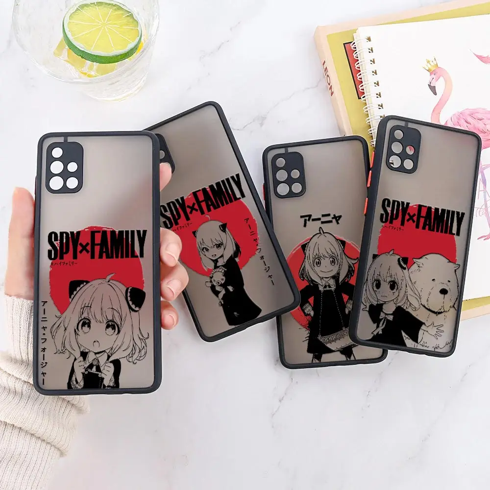

Spy X Family Anime Cute Anya Cases For Samsung Galaxy A13 Coque Samsung A52 A53 5G A72 A73 A23 A33 21S A52s A32 A51 Matte Covers
