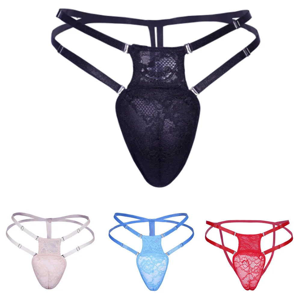 

Men Camel Toe Panties G-string Hiding Gaff Thong T Back Shapping Underwear Adjustable Buckle Transparent Seductive Jockstrap