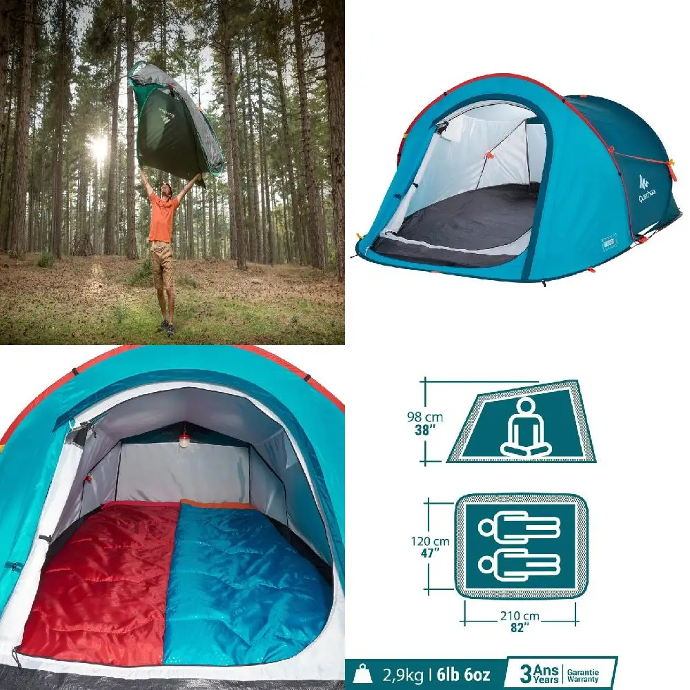 

"Perfectly Sturdy and Durable 2 Person Portable Waterproof & Windproof Outdoor Camping Tent: Perfect for Your Next Adventure!"