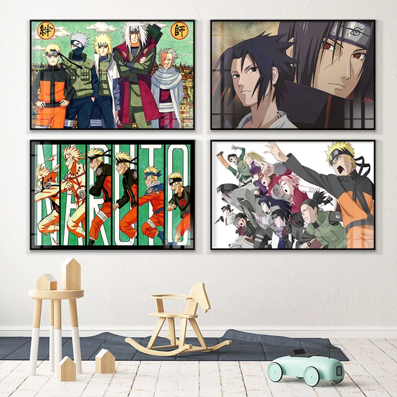

Classic Naruto Anime Canvas Painting Naruto Sasuke Art Nordic Posters and Prints Wall Pictures Mural Living Room Home Decor Gift