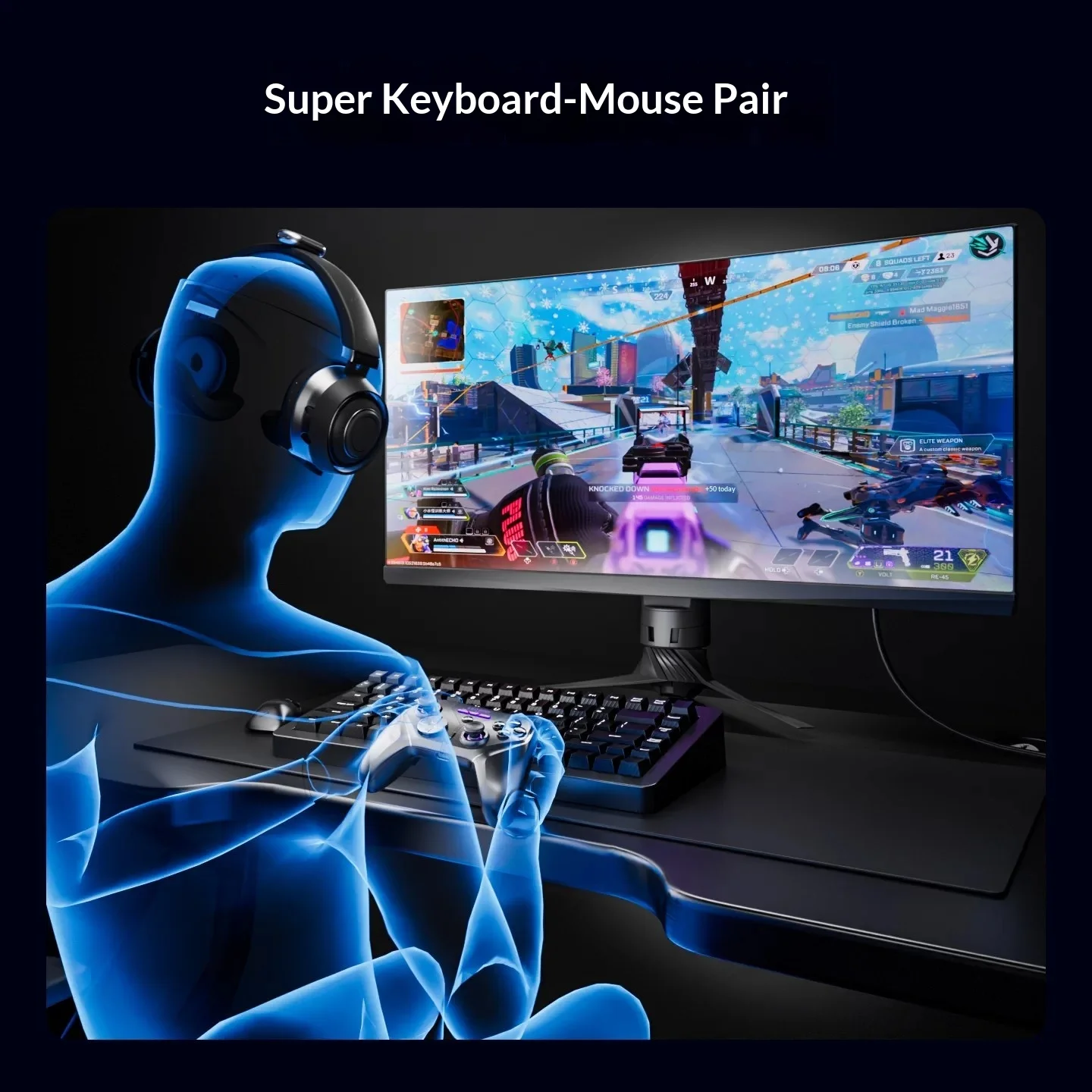 Фото Беспроводной Bluetooth-контроллер Leadjoy Magickey Dynamic Control для игровых контроллеров Xeno PLUS/Saber Plus (версия для ПК) №3