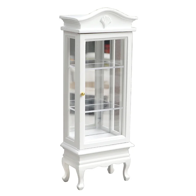 

1/12 миниатюрный шкаф для мебели, деревянный шкаф с одной дверью, витрина для кухни и столовой