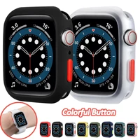 watch case for apple watch 7 6 5 4 41mm 45mm silicone sport bumper tpu cover protection watch shell for iwatch 3 2 1 42mm 38mm