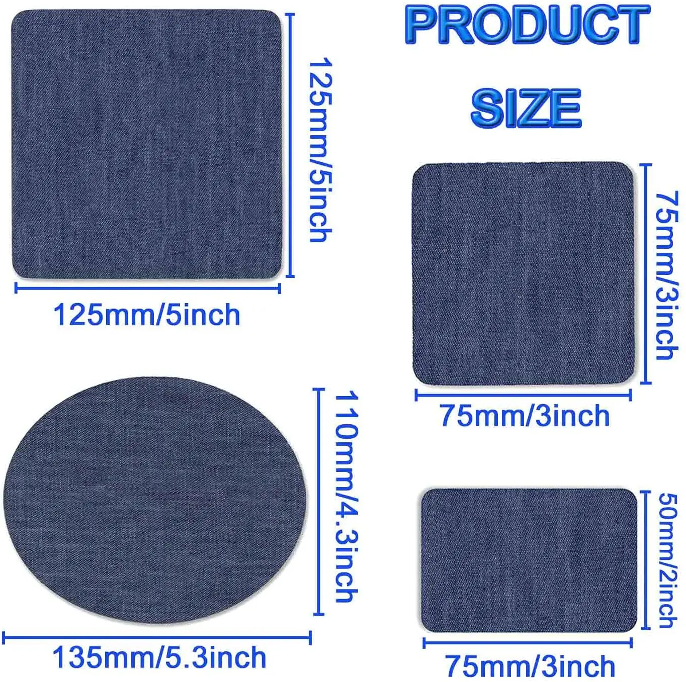 5 шт. самоклеящиеся джинсовые нашивки для одежды |