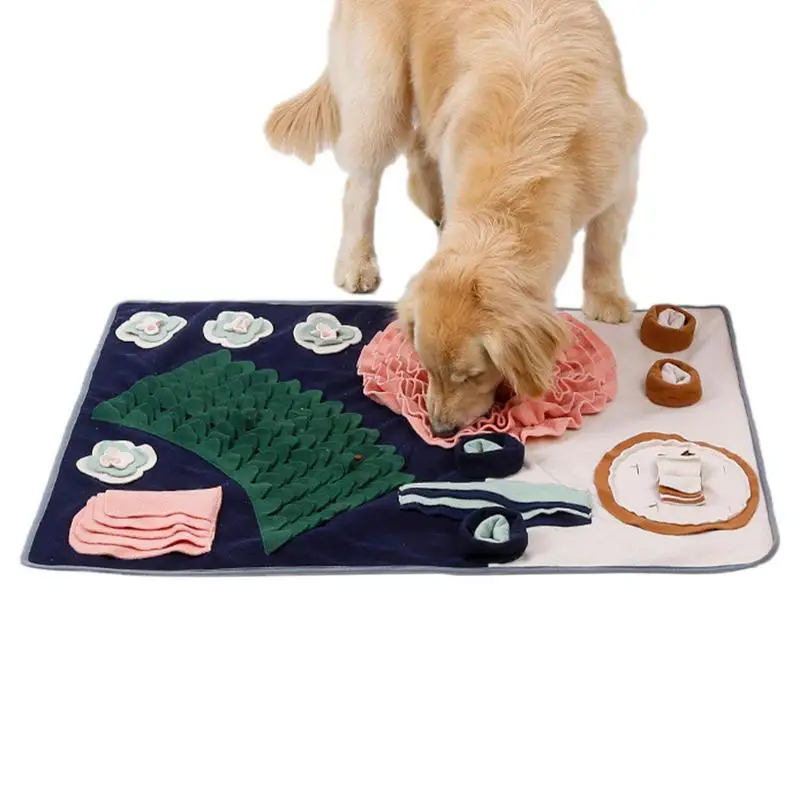 

Dog Interactive Enrichment Toys Colorful Slow Eating Mat For Smell Training Foraging Mat Mental Stimulation Toys