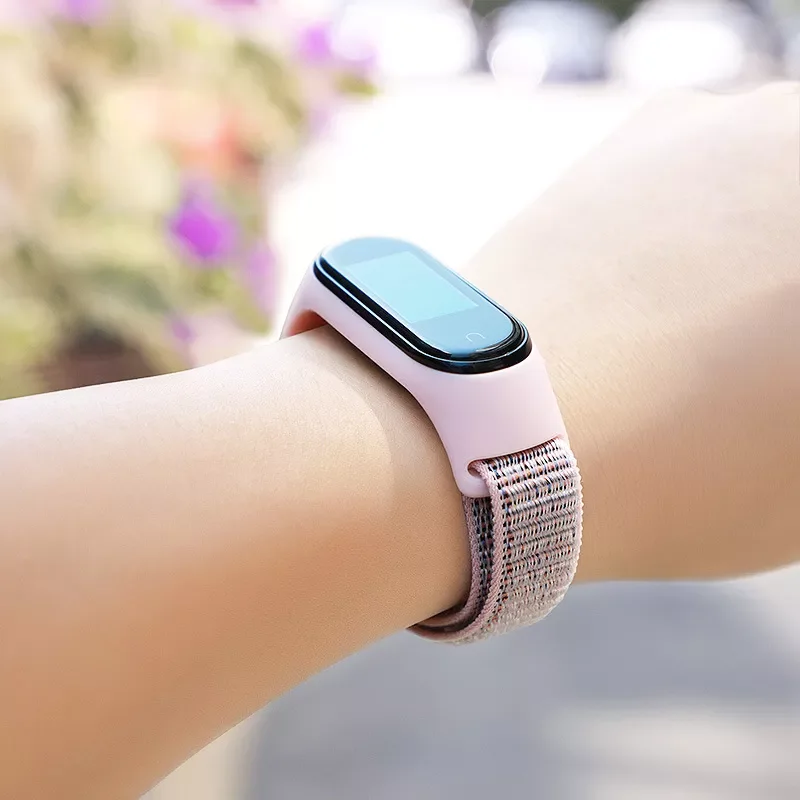 

Nylon loop Bracelet for miband 7 6 smartwatch Strap Belt pulsera correa for Miband strap Wristband for xiaomi Mi band 6 5 4 3