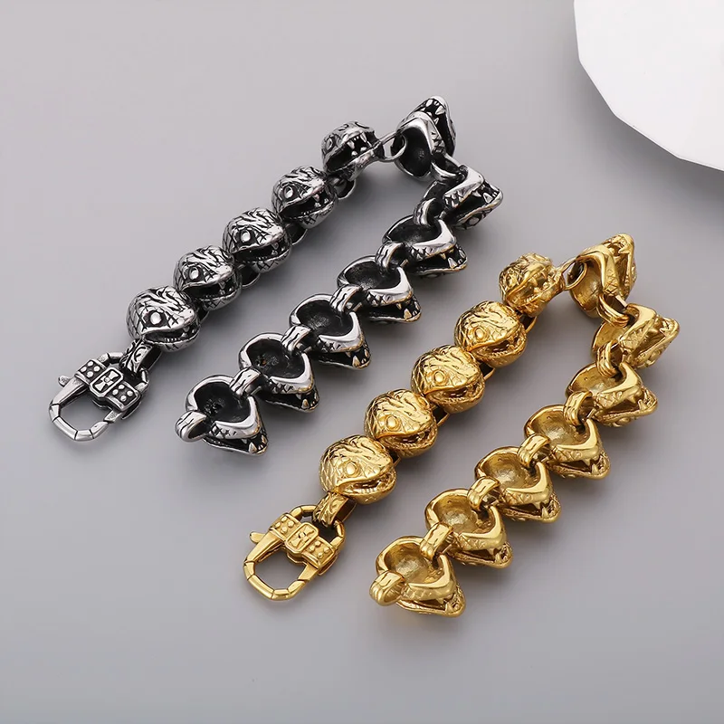 Браслет-цепочка мужской из нержавеющей стали 21 см