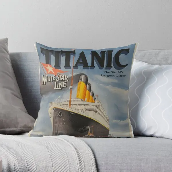 

Titanic Printing Throw Pillow Cover Home Throw Fashion Decor Hotel Wedding Soft Comfort Bedroom Anime Pillows not include