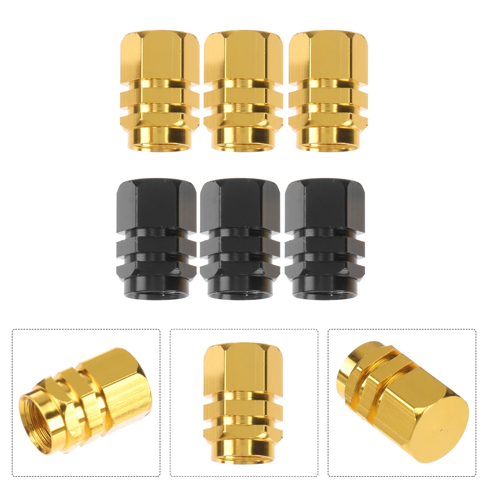 

12 шт./3 комплекта колпачков для шин из алюминия практичные нержавеющие женские колпачки для автомобилей, грузовиков, внедорожников, фургоно...