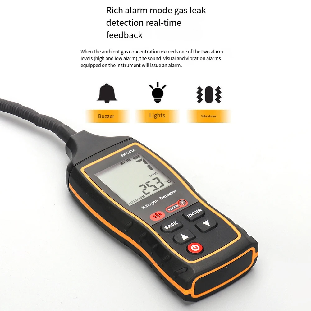 SW-743A Галогенный измеритель обнаружения газа Автомобильный детектор утечек
