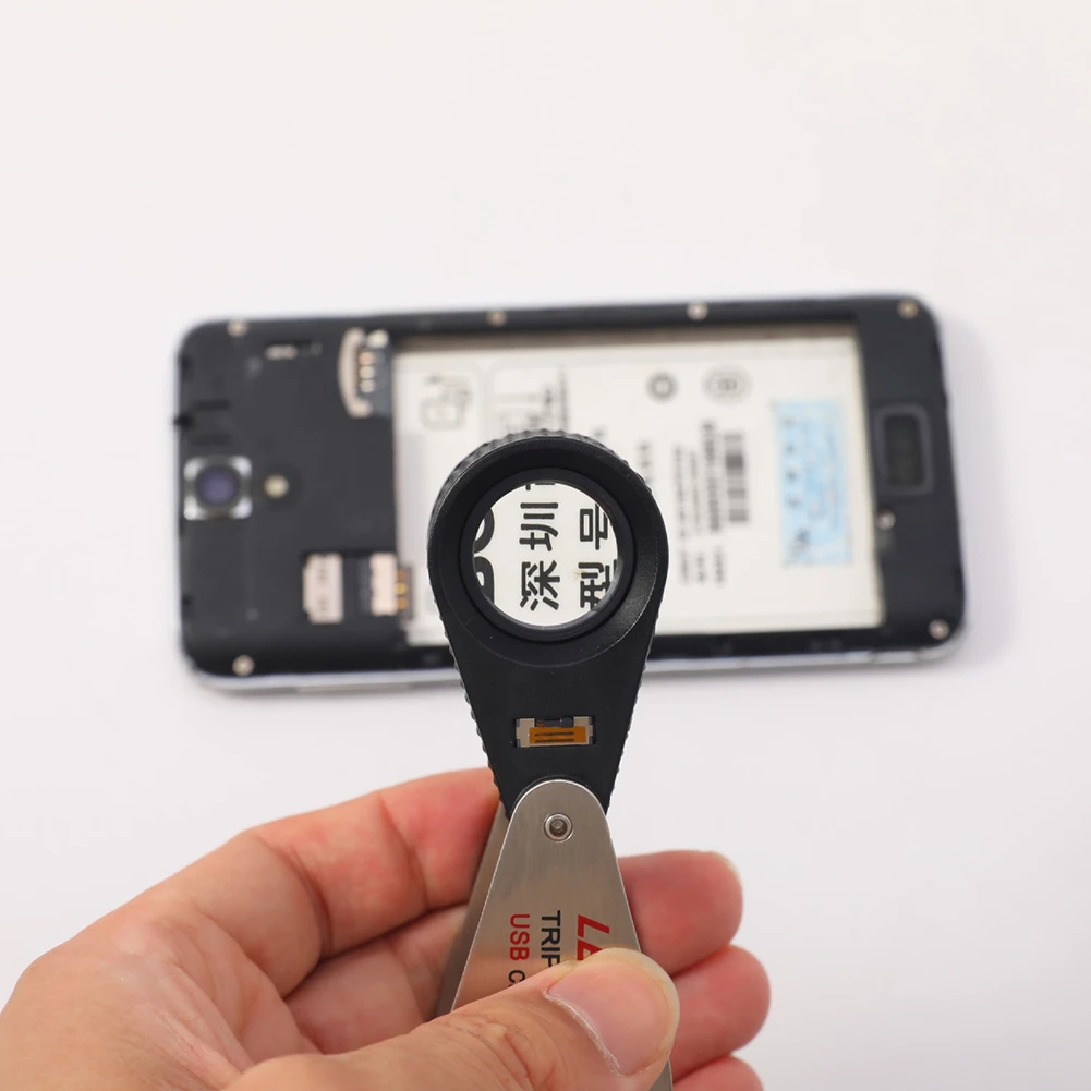 

10/20/30X Magnifier Jewelry Diamond Loupe LED UV Light 21mm Achromatic Triplet Lens Optical Glass lente d'ingrandimento