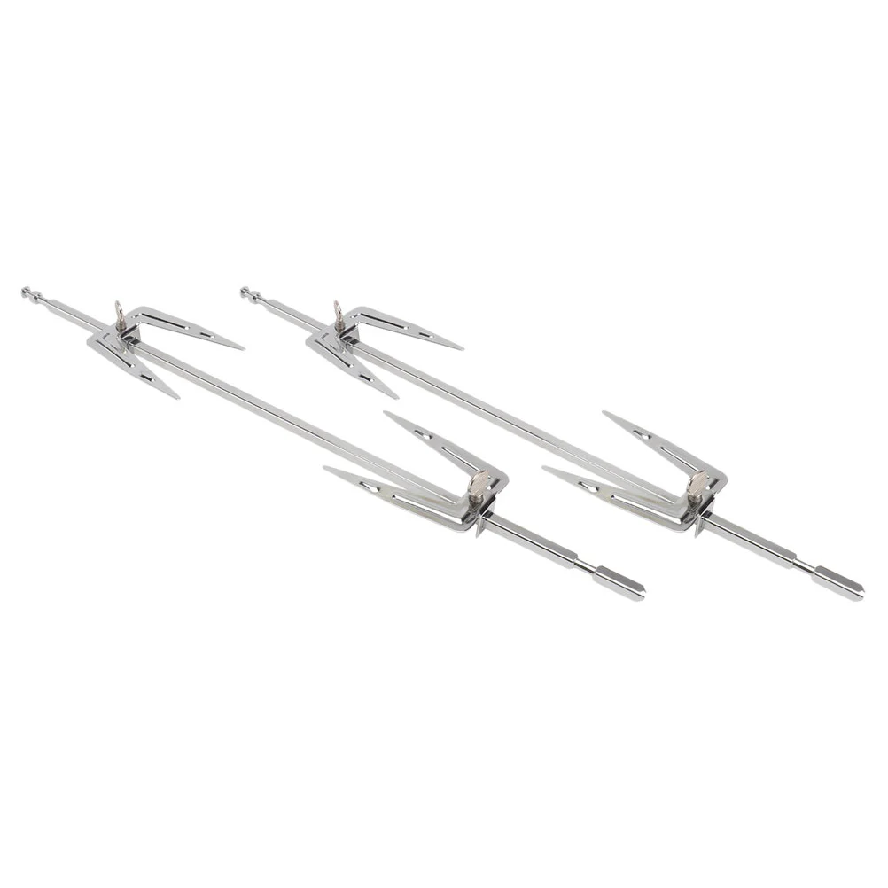 

2 sets of Stainless Steel Grill Fork Oven Accessory Rotating Forks Roast Chicken Fork Grill Forks for Kitchen Home