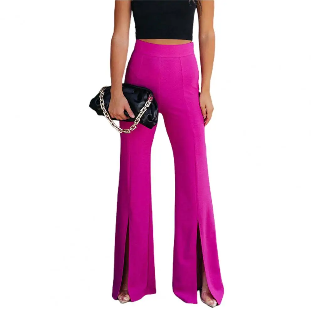 

Шикарный костюм, брюки рыбий хвост, кожа на ощупь, женский элегантный прямой офисный костюм, универсальные расклешенные брюки