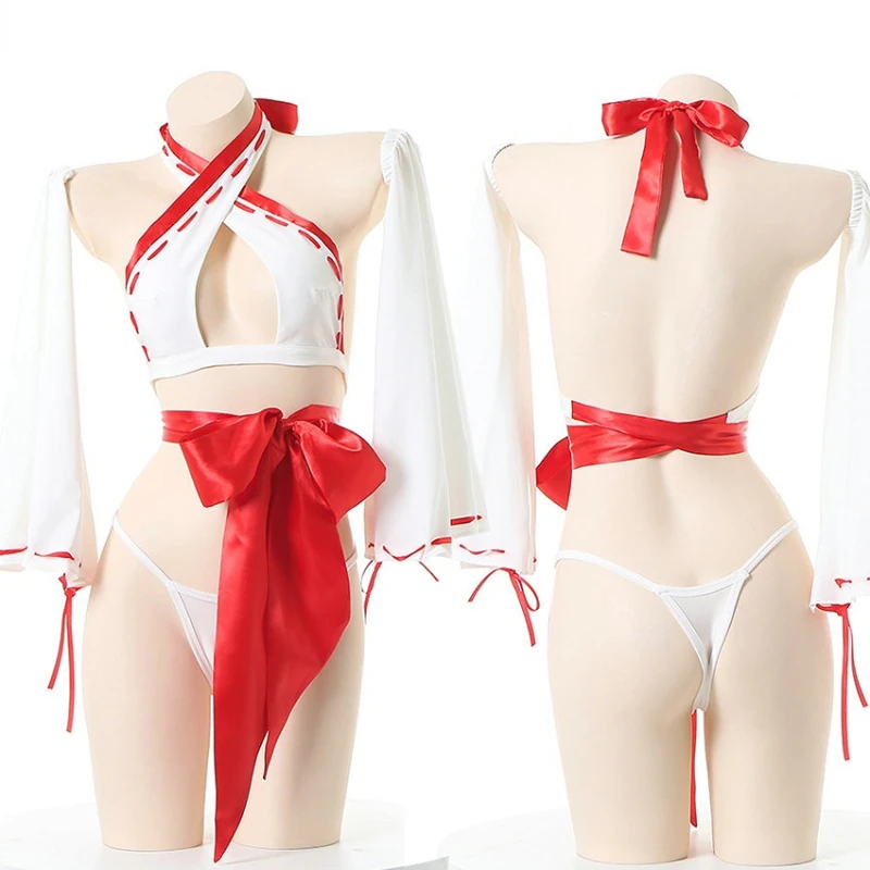 

Купальник в стиле японского аниме Witch кимоно Мико, женское нижнее белье с бантом, пижамные костюмы, косплей, новинка 2022