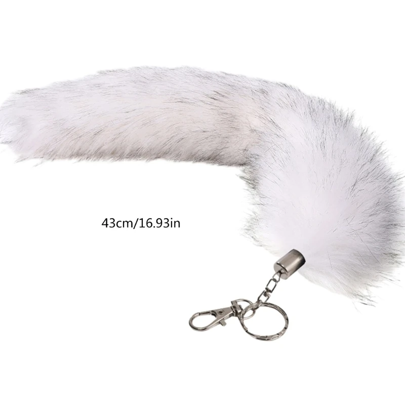 Лисий мех хвост с кисточками брелок для ключей модный кулон подвеска автомобиля