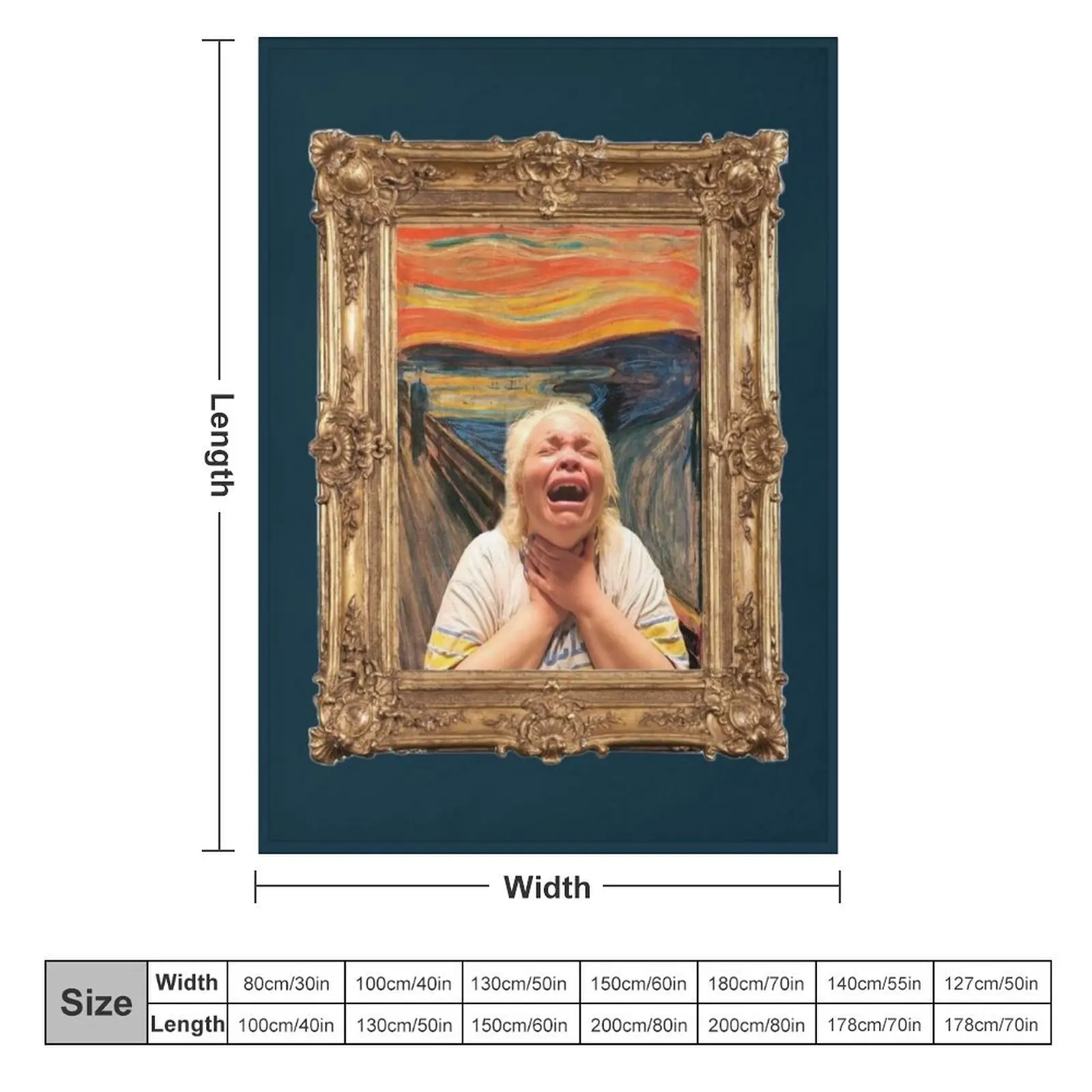 Крик. Сейчас декоративное одеяло для дивана манга Trisha Paytas