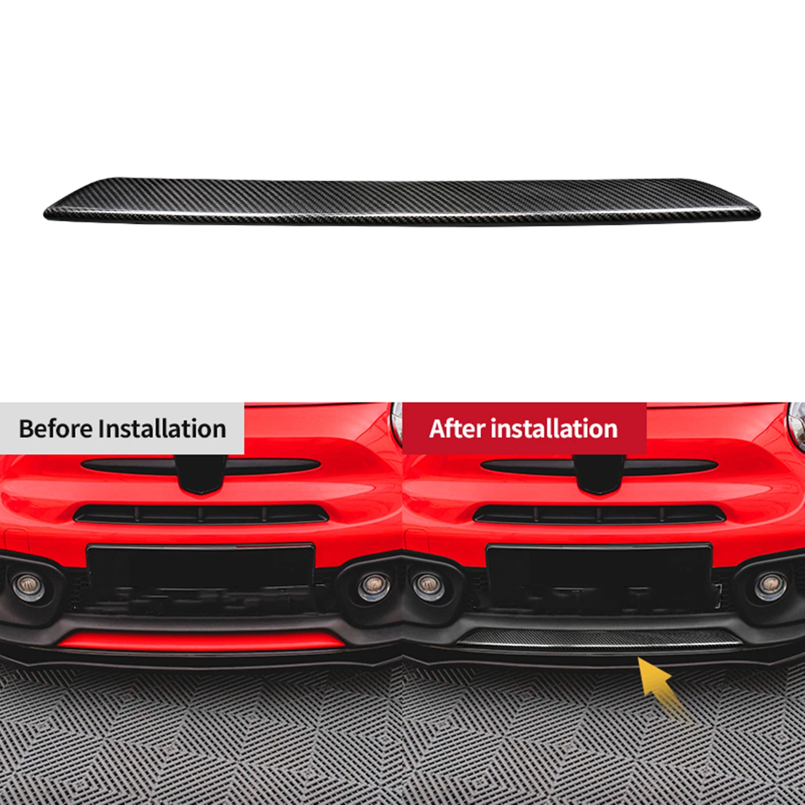 Передний бампер из углеродного волокна для Fiat 500 2008-2024 Abarth 595 2017-2023 спойлер отделка