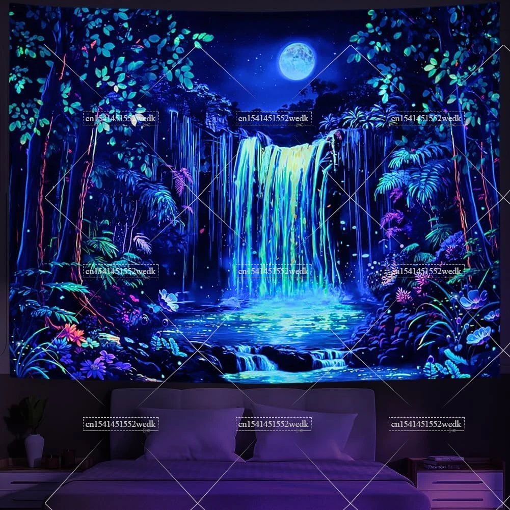 

FFO Фэнтезийный лес черный свет гобелен