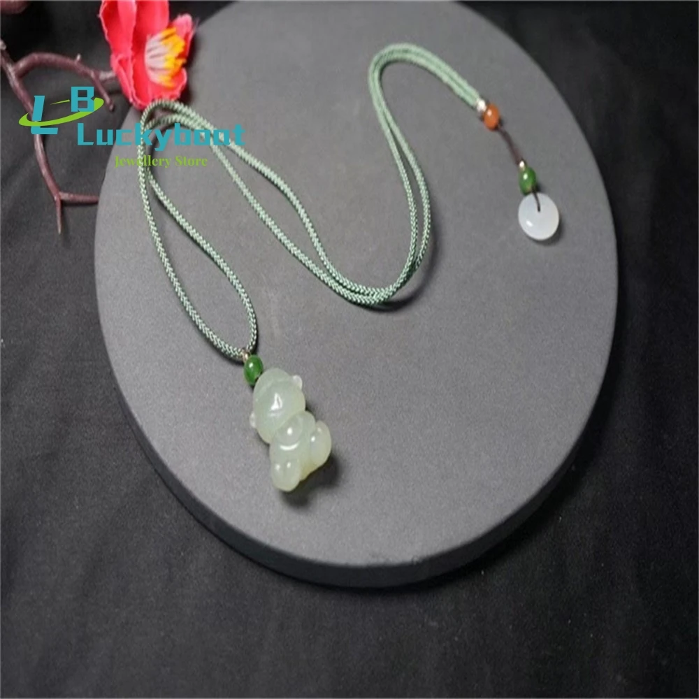 

Xinjiang Hetian Jade Monkey Pendant Three-dimensional Zodiac Men And Women Necklace