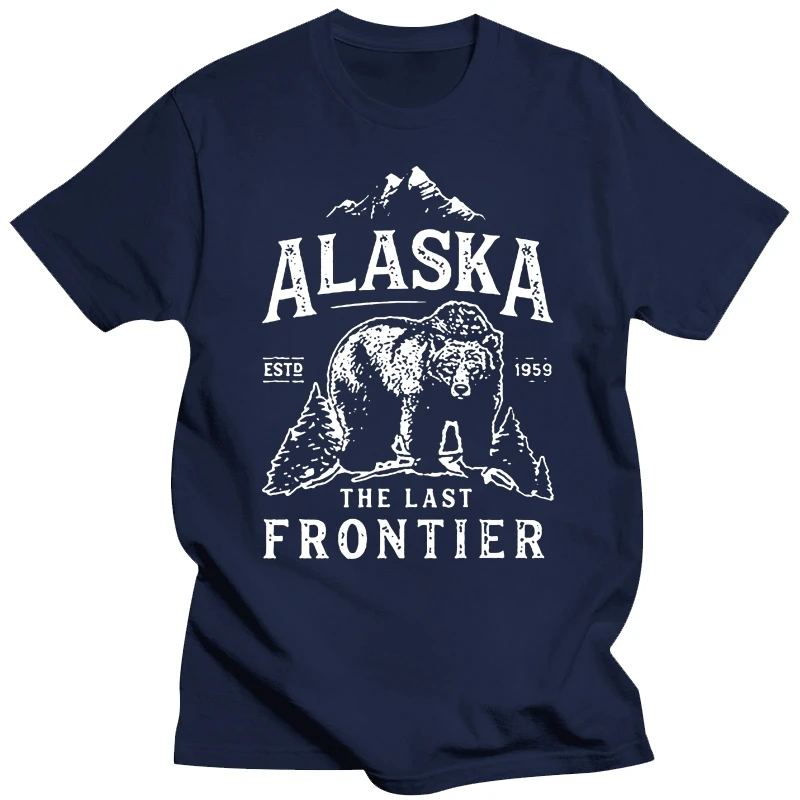 Мужская футболка Alaska The Last Frontier Bear Home для мужчин и женщин винтажные подарки