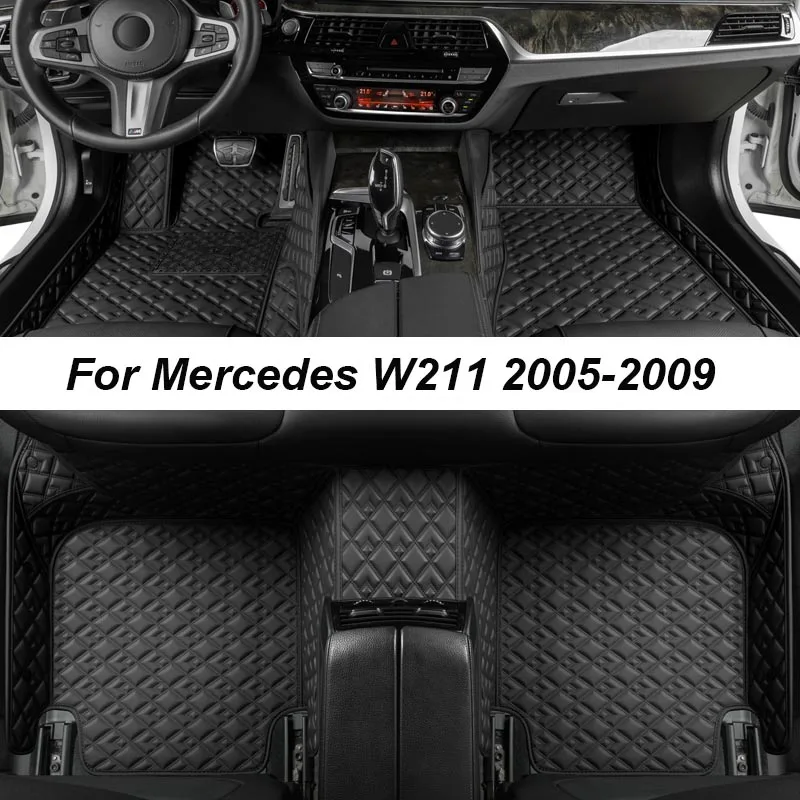 

Custom Luxury Floor Mats For Mercedes W211 2005-2009 NO Wrinkles Car Mats Accessories Interior Replacement Parts Full Set