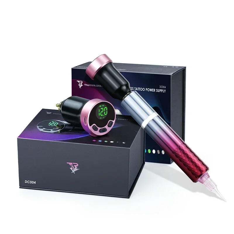 2 5 мм-StrokeTp009 вращающаяся тату-ручка Dc004 беспроводной набор для татуировки