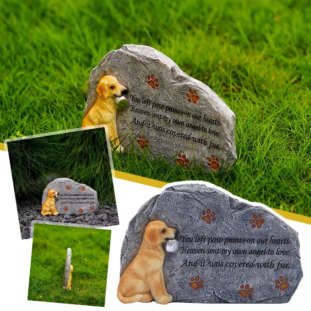 

Dog Monument Garden Outdoor Courtyard Decoration Resin Personalized Pet Plaque Stone Plate Waterproofing Decoration Crafts Z0Q9