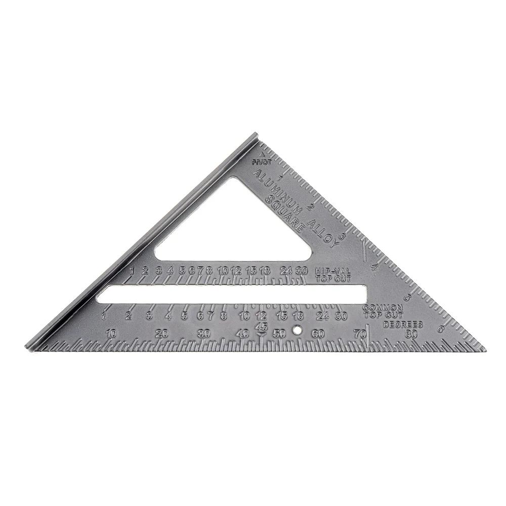 Triangle Ruler 7inch Aluminum Alloy Angle Protractor Speed 90 Degree Square Measuring for Building Framing Tools Gauges |