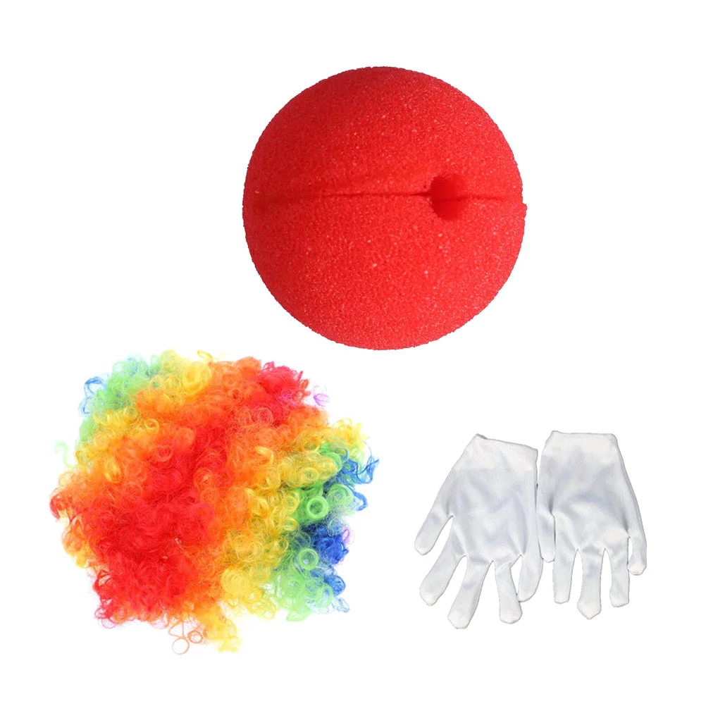 

Clown Costume Rainbowhats Masquerade Accessory Evil Accessories Face Circus Dress Fancy Outfit Hat Bowler Nose Red Maskset Suit